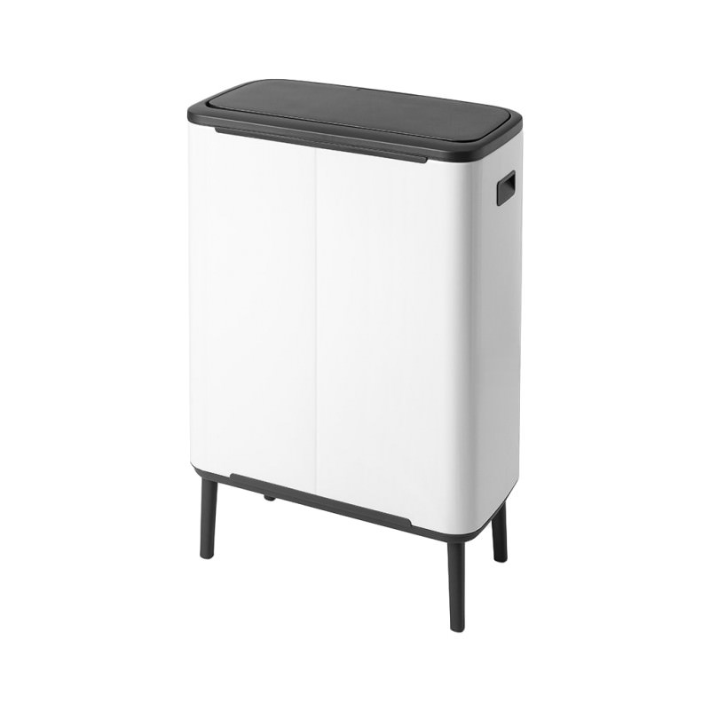 Brabantia BO Hi Touch Waste Bin, 30/30 Litre, White