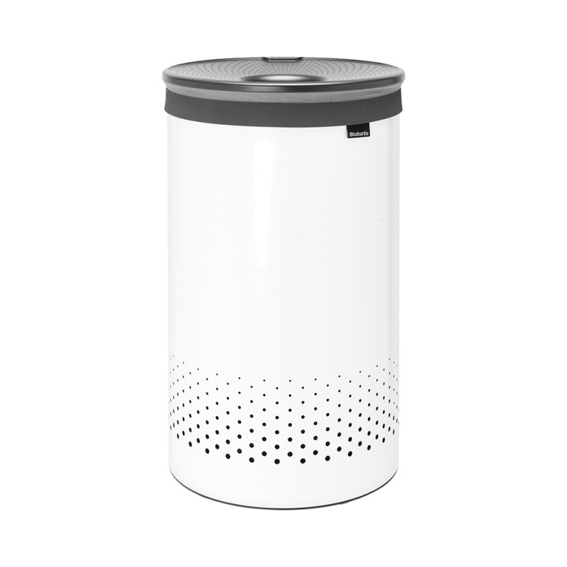 Brabantia Laundry Bin, 60 Litre, White