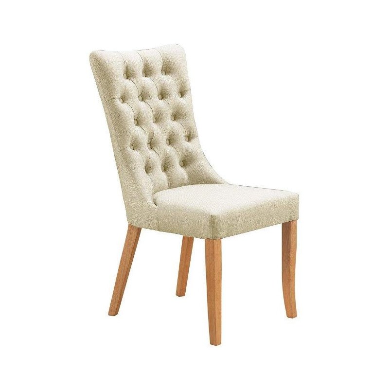 Erina Tufted Fabirc Dining Chair Beige Wheat