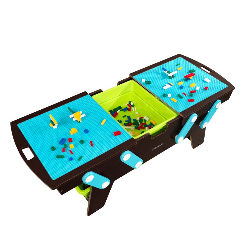 Kidkraft Building Bricks Play N Store Table, Espresso