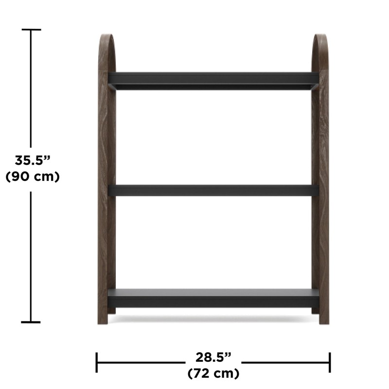 Umbra Bellwood Wooden Display Shelf, Small, Black / Walnut