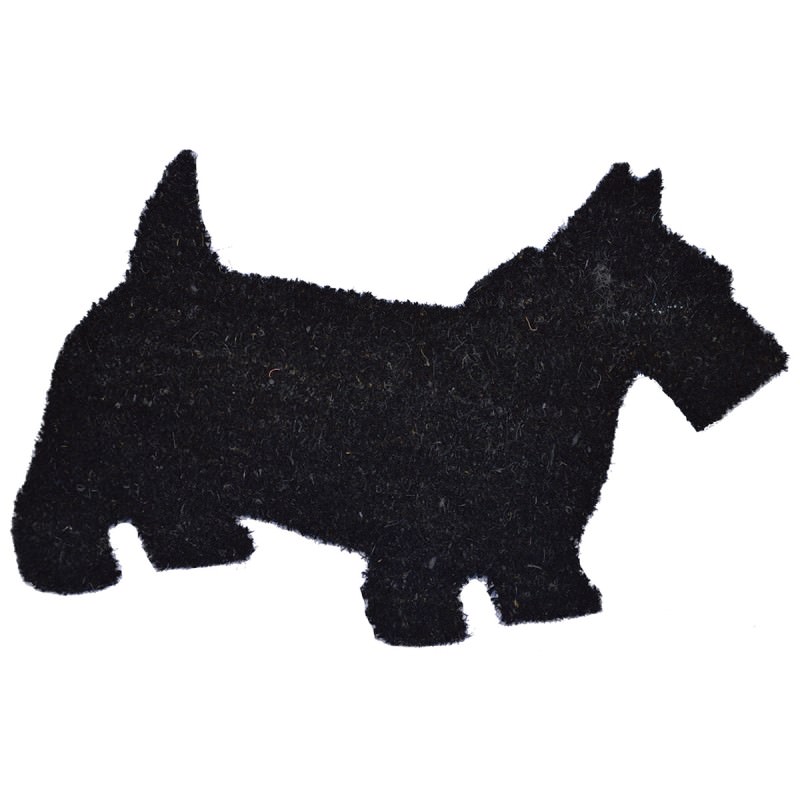 Scotty Dog Shaped Coir Doormat,70x50cm