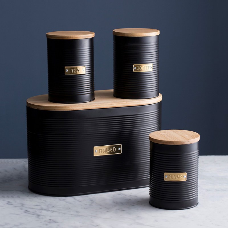 Typhoon Otto Bread Bin, Black