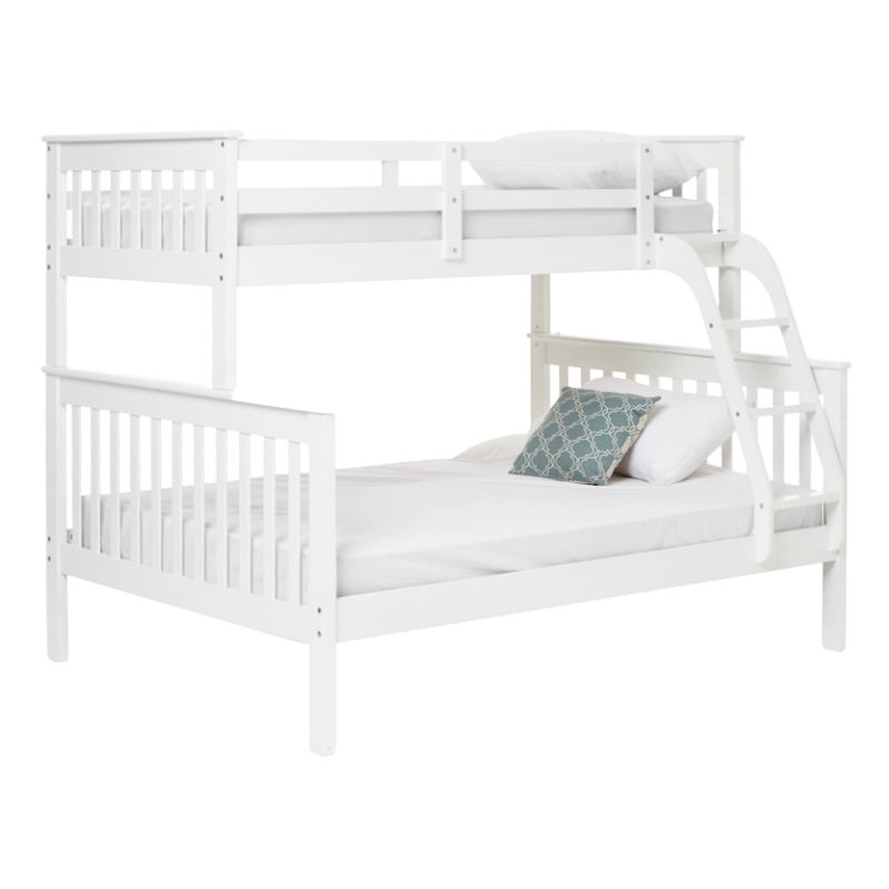 white wooden bunk beds