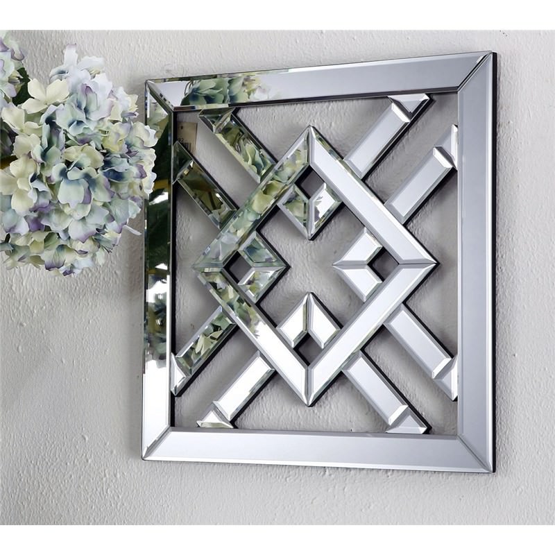 Achim Rhombus Pattern Mirrored Wall Art