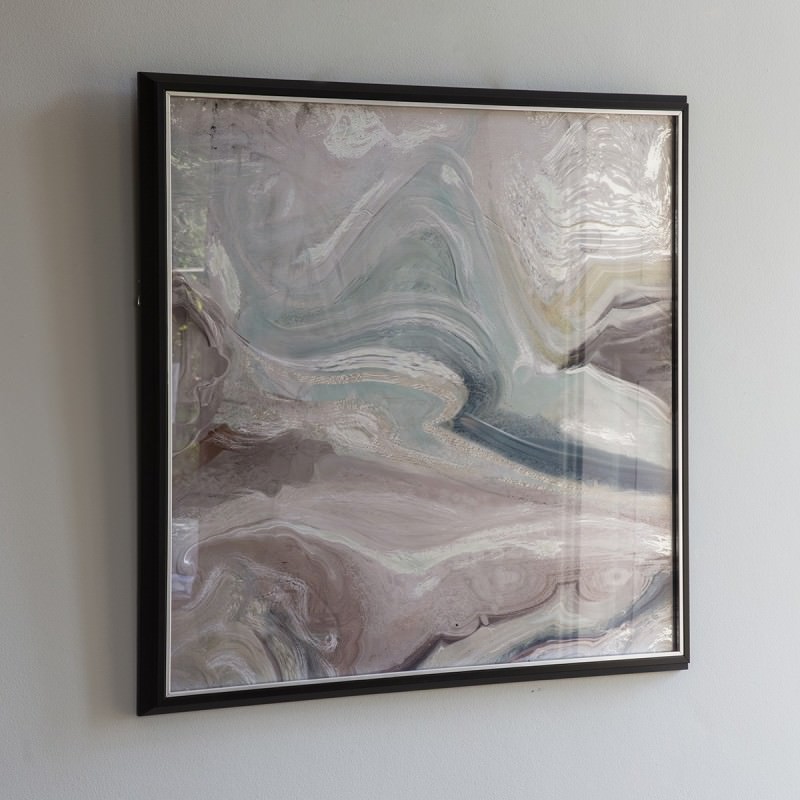 Crystal Fluid Abstract Framed Wall Art, 74cm