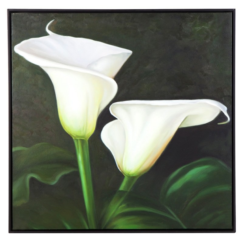 Calla Lillies Framed Canvas Wall Art 80cm