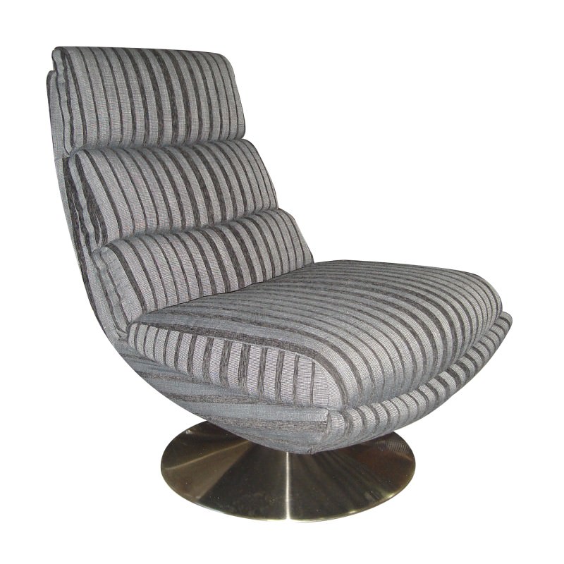 Dale Fabric Swivel Lounge Chair