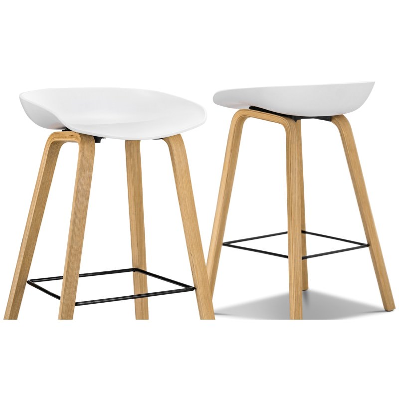 Replica Hay Counter Stool, White / Natural