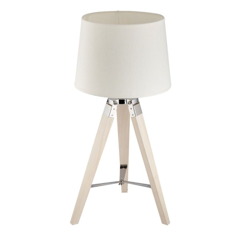 Surveyor Classic Timber Tripod Table Lamp, White Oak / Off White