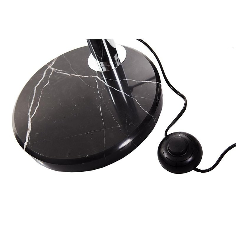 Multi Light Floor Lamp - Chrome with Marble Base -180cm