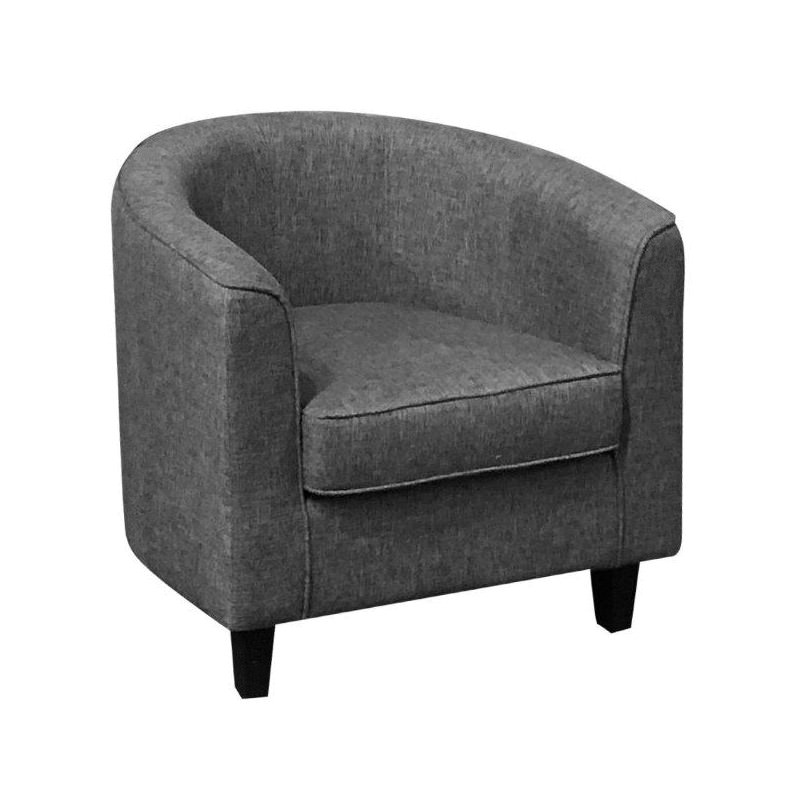 Mac Linen Fabric Tub Chair, Charcoal