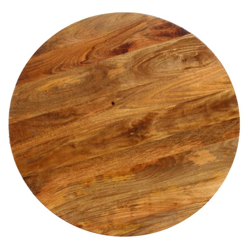 Merle Mango Wood Round Dining Table, 120cm, Natural