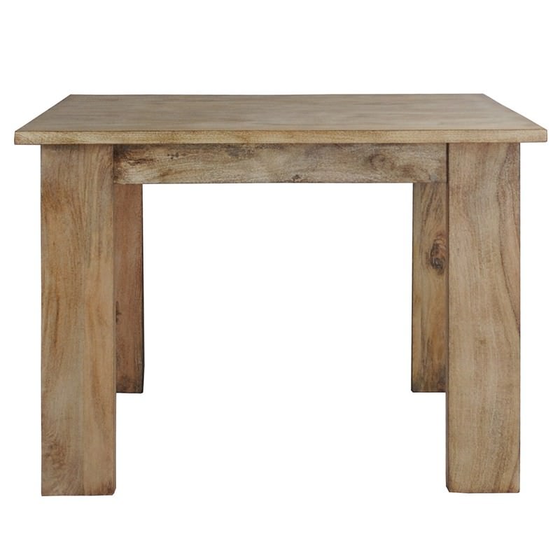 Neasham Solid Mango Wood Timber 110cm Square Dining Table ...