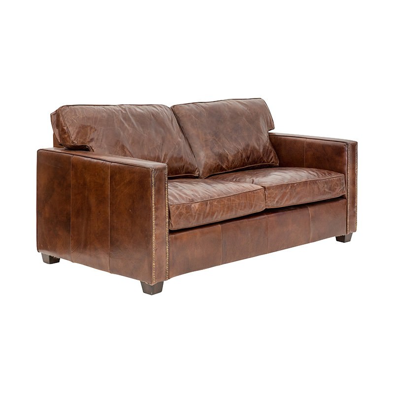 Chatham Aged Leather Sofa 2 Seater Cigar
