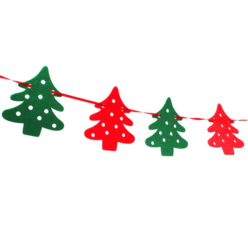 Christmas Trees Felt Paper Pennant Banner