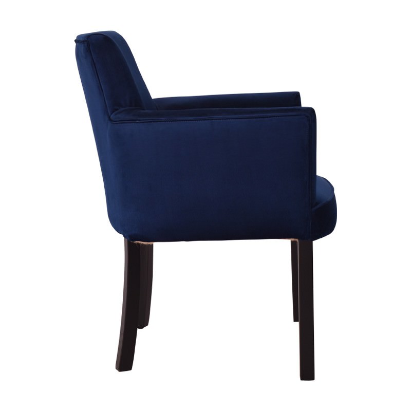Zinus Velvet Fabric Dining Armchair, Navy