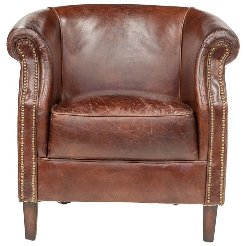 Mosman Full Grain Hand Aged Leather Tub Chair