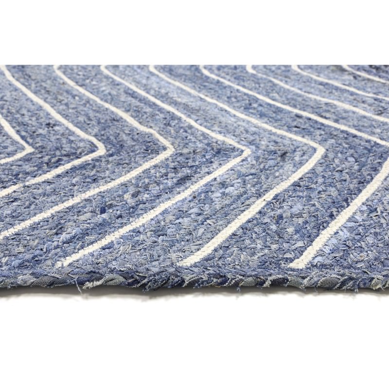 Artisan Chevron Handmade Jute Rug 280x190cm Denim