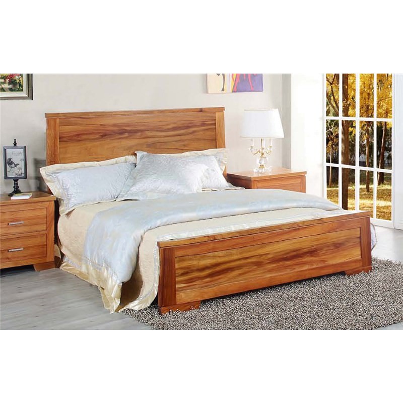 Harlington Solid Blackwood Timber Queen Bed