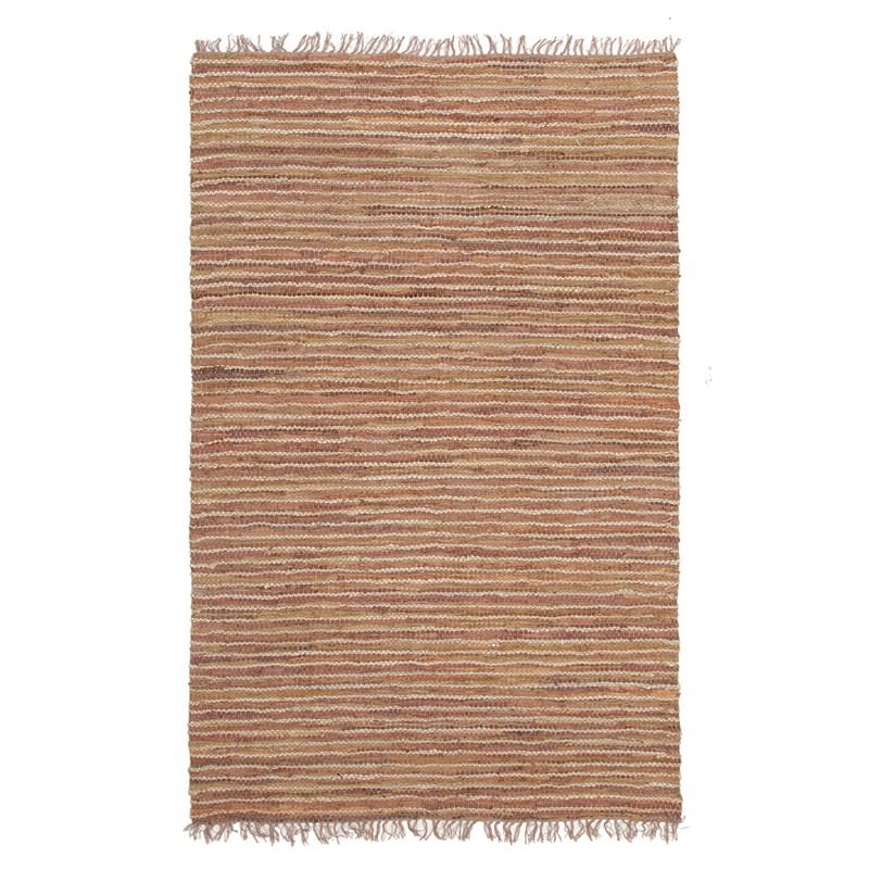 Bondi Leather & Jute Indoor/Outdoor Rug in Brown 270x180cm