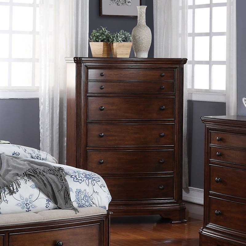 Barton Solid Timber 6 Drawer Tallboy
