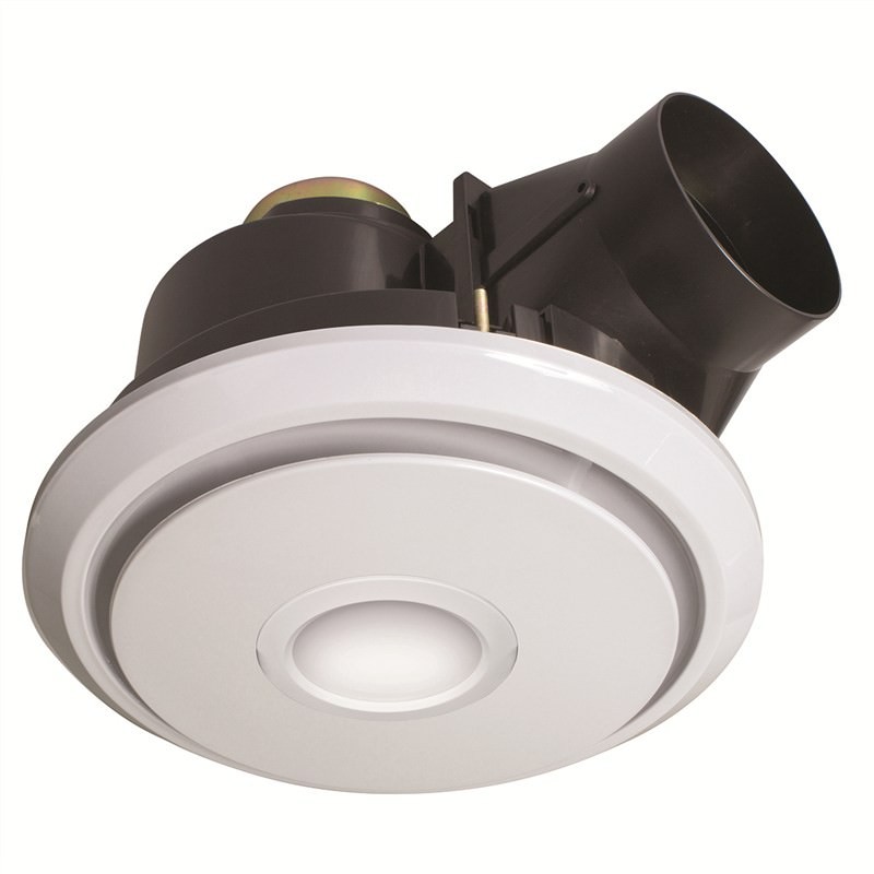 Boreal 27cm Round Exhaust Fan with LED Light White