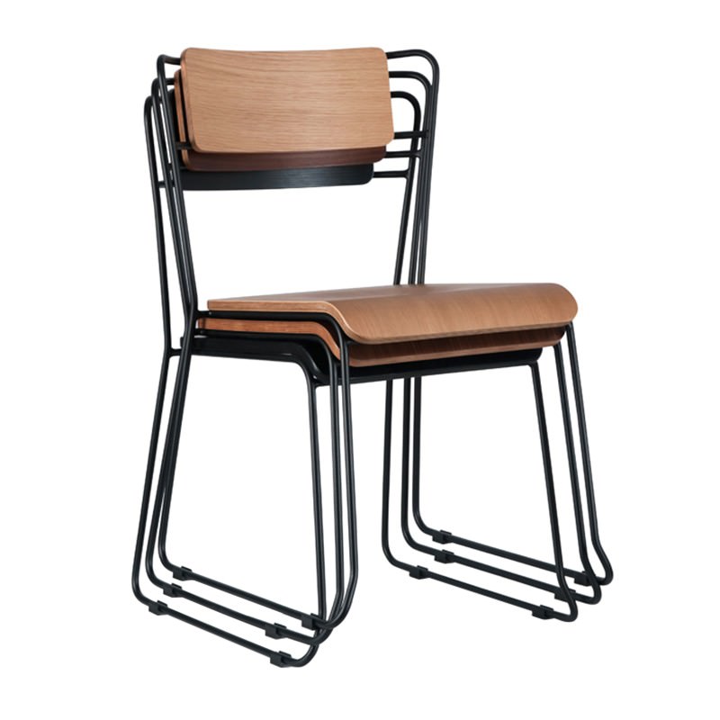 Bronx Commercial Grade Steel Dining Chair, Black