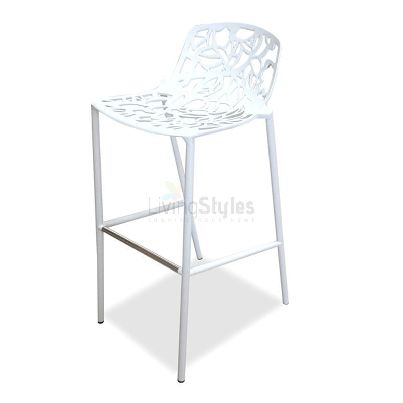 Capri Bar Stool, Capri Bar Stool In White