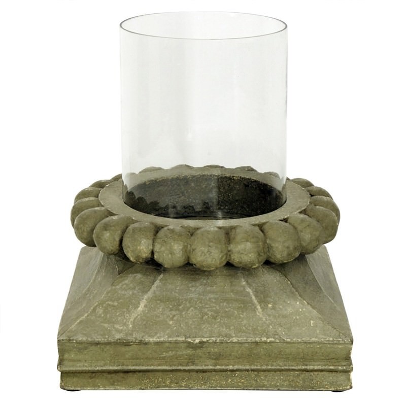 Aria Classic Wooden Hurricane Candle Holder, Large