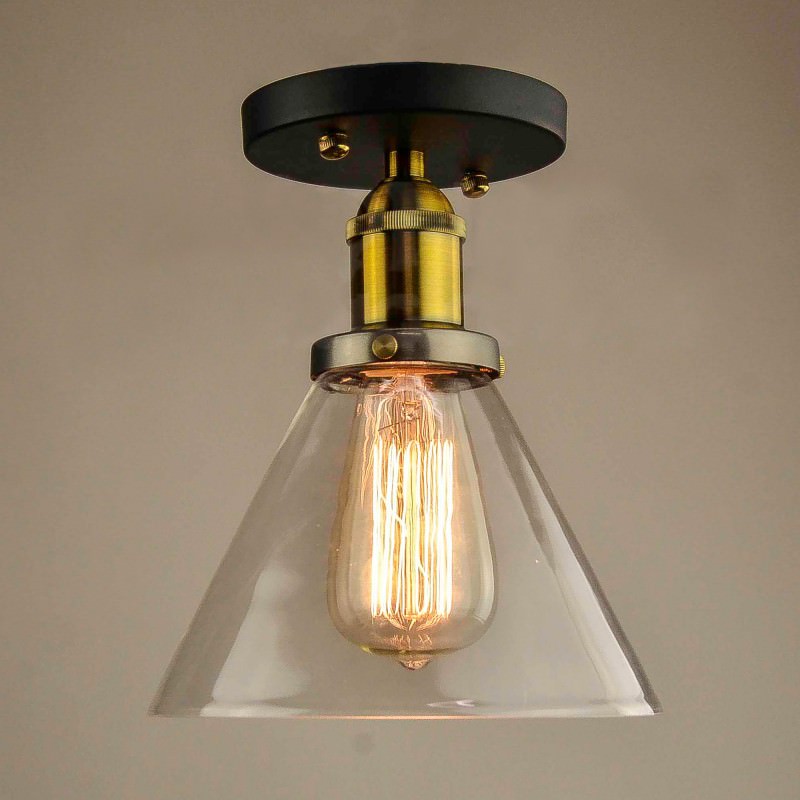 Bettina Glass Funnel Shade Batten Fix Light