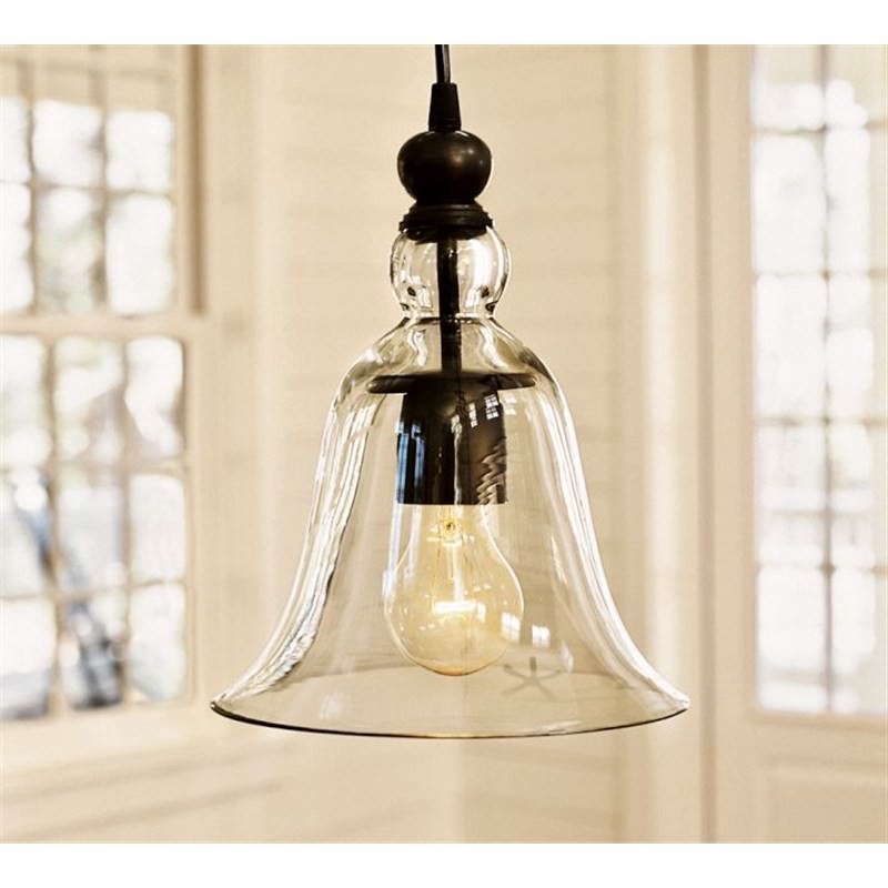 Berta Glass Bell Shade Pendant Light