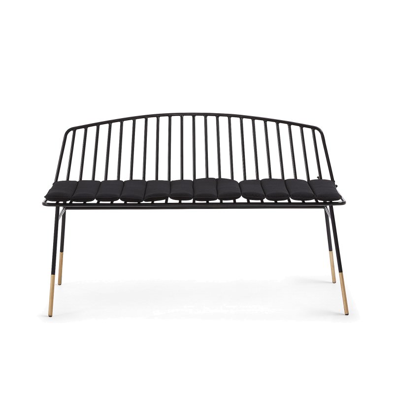 Patel Metal Dinig Bench With Cushion 120cm