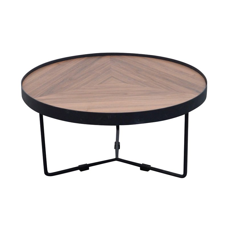 Luna Metal Round Nesting Coffee Table, Small, Black / Walnut These nesting tables embody marble's aesthetic, but without the hefty price tag.