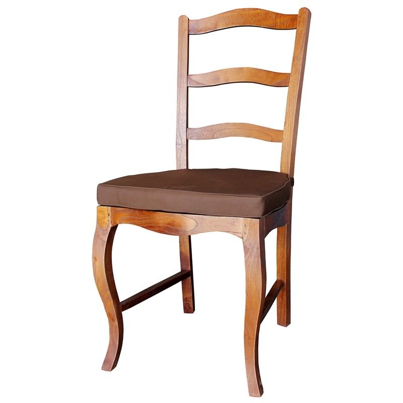 Mervent Solid White Cedar Timber Dining Chair with Cushion Light