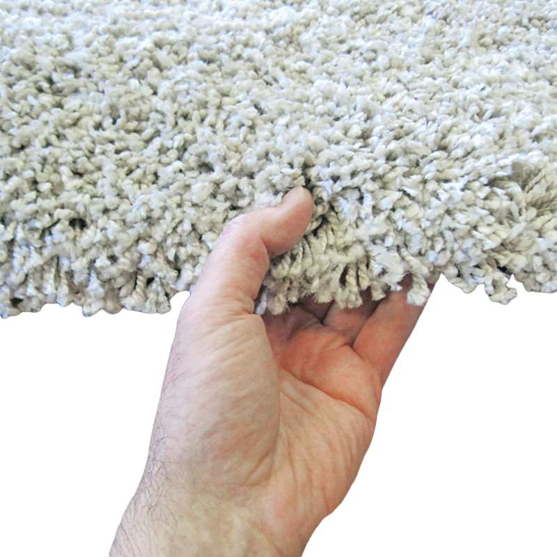 Suni Comfort Shaggy Round Rug, 160cm, Light Grey (800 x 800 Pixel)