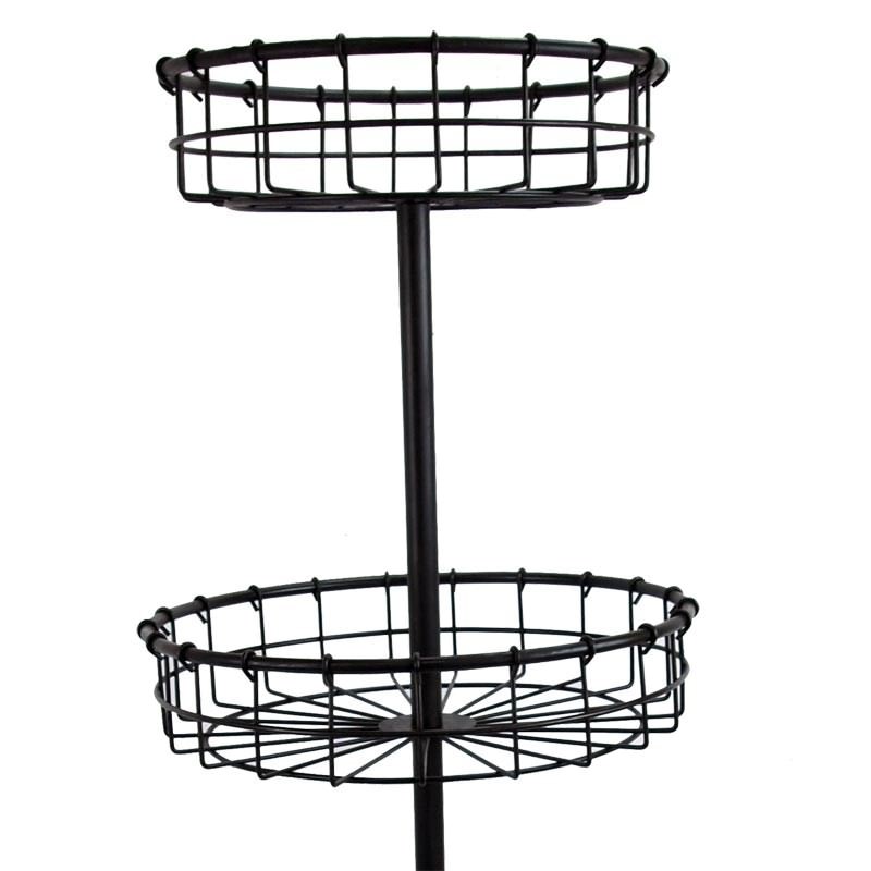 Metal Wired 3 Tier Basket Stand with Curved Legs