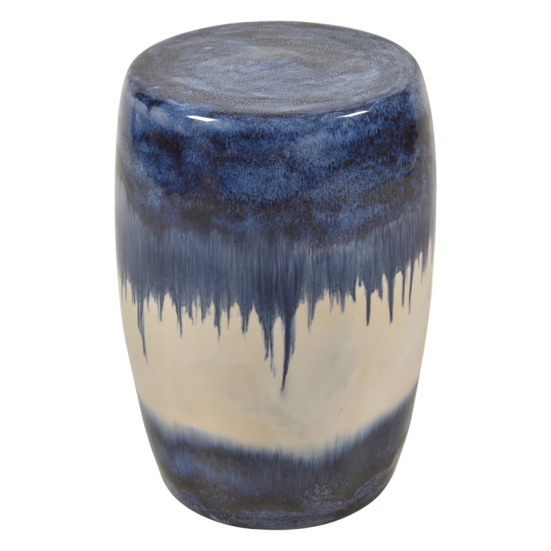 Mediterranean Ceramic Drum Stool