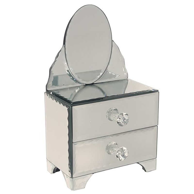 Vanity Mirrored 2 Drawer Jewellery Box