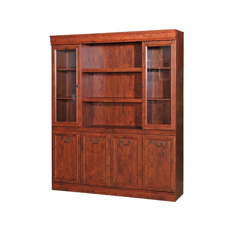 Derwent Wooden 4 Door Cabinet - Antique Cherry Stain