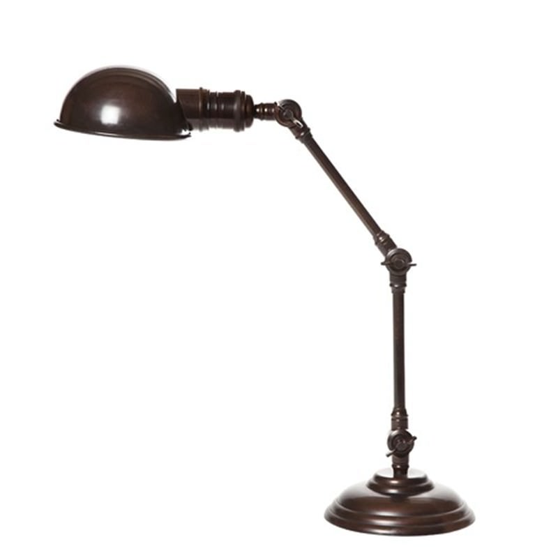 Stamford Dome Adjustable Metal Desk Lamp Antique Bronze