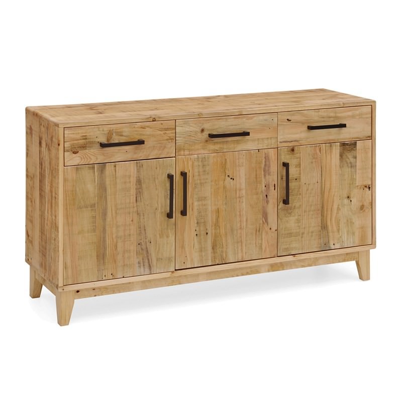 Portland Recycled Pine Timber 3 Door 3 Drawer 155cm Buffet Table