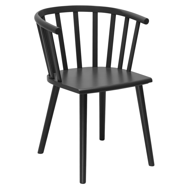 Malmo Beech Timber Dining Chair Black