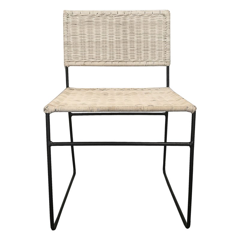 Zuni Rattan Metal Dining Chair