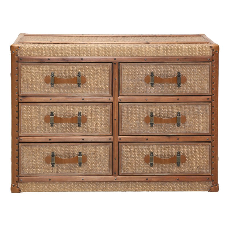 Countess Bamboo Rattan 6 Drawer Chest