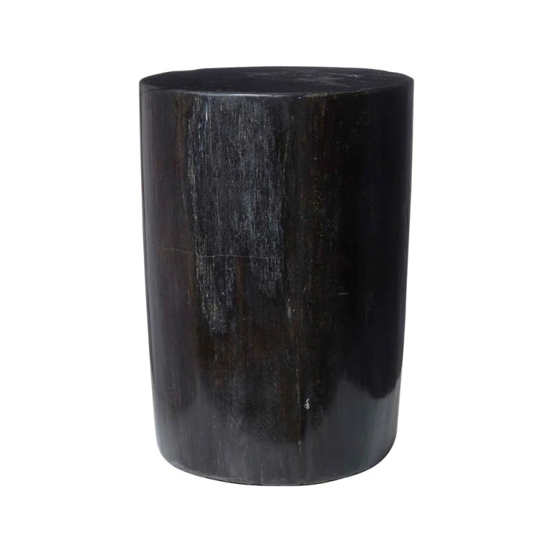 Binga Timber Round Side Table Black