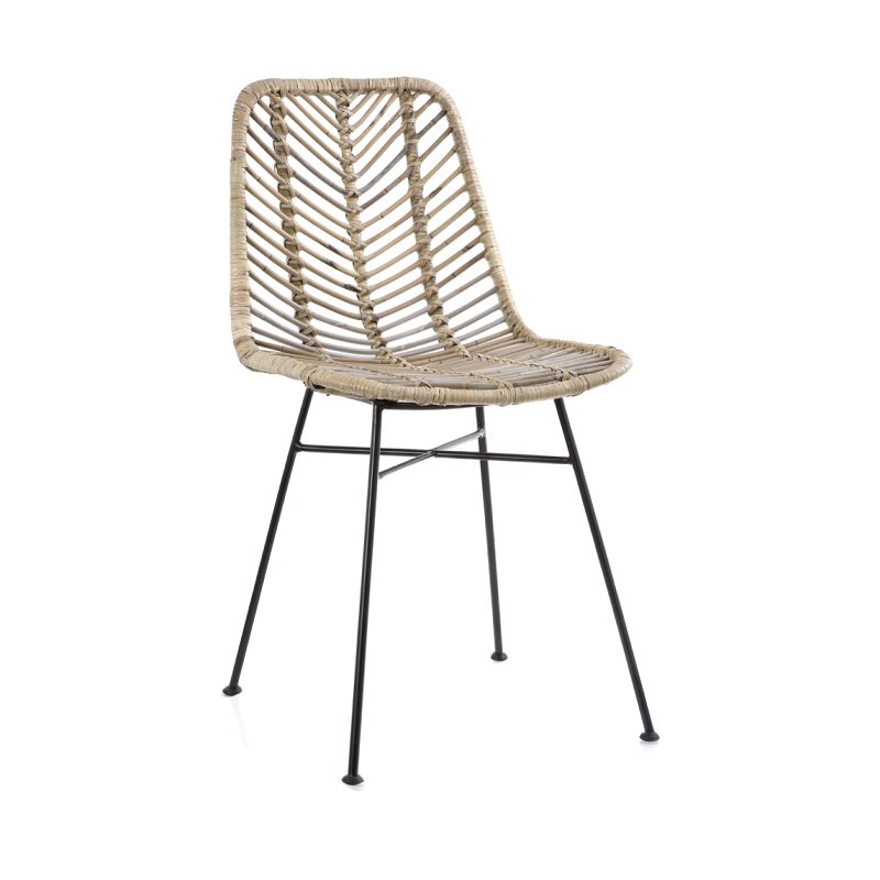 Comores Rattan & Metal Dining Chair