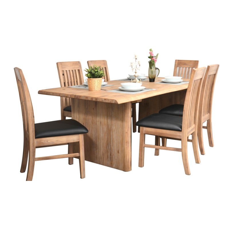 Ramsey 9 Piece Mountin Ash Timber Dining Table Set 240cm