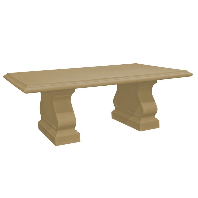 Tuscany Concrete Outdoor Dining Table, 210cm, Sandstone