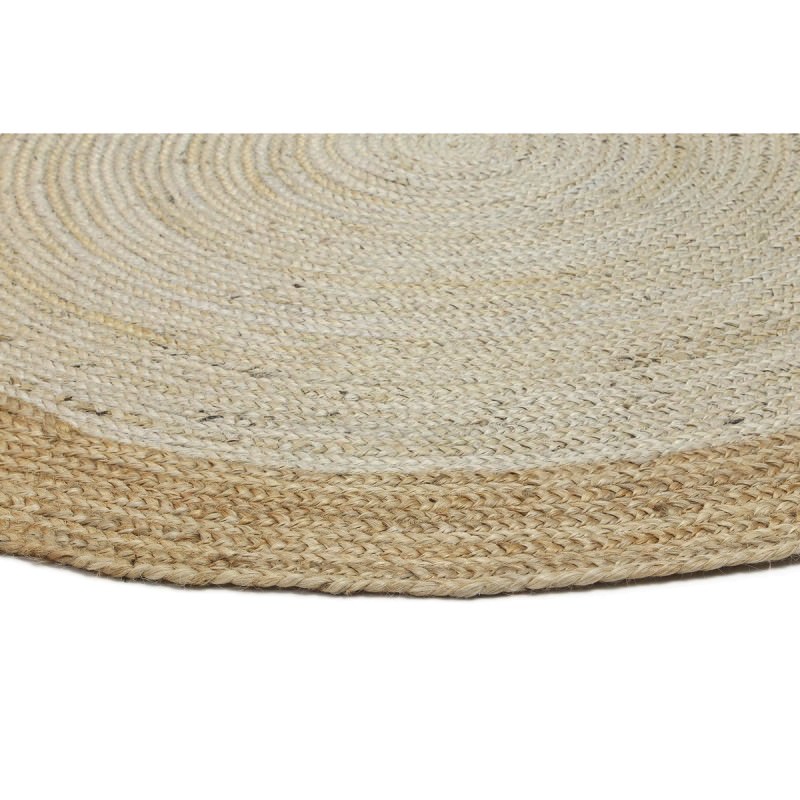 Hampton II Reversible Jute Round Rug, 200cm, Pearl